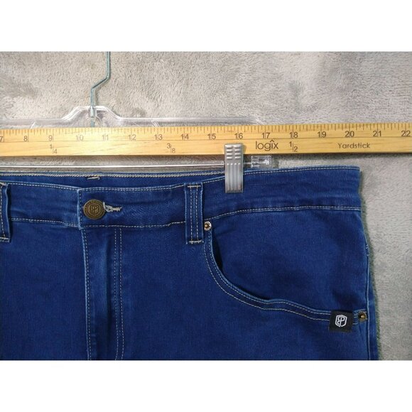 Born Primitive Jeans Mens 42x32 Blue Denim Athletic Fit Ultra Stretch High Rise - Picture 2 of 10